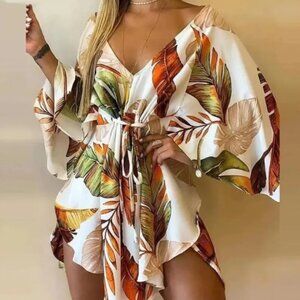 SUMMER FLORAL BEACH DRESS